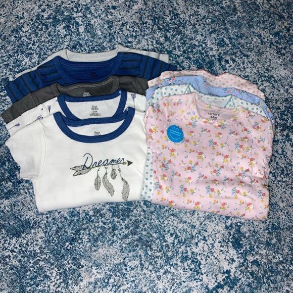Carter’s & Yoga Sprout, Long & Short Sleeve Graphic One Piece Bodysuits Baby 24M - Picture 9 of 10
